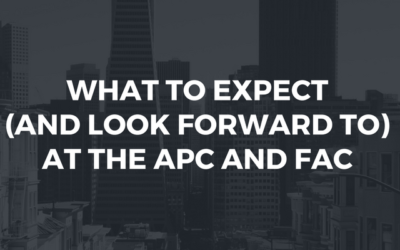 What to expect (and look forward to) at the APC and FAC